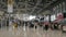 Suvannabhumi Airport with many passenger walking while covid outbreak