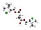 Suxamethonium chloride succinylcholine muscle relaxant drug molecule. Atoms are represented as spheres with conventional color.