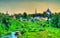 Suzdal town over the Kamenka river in Russia