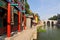 Suzhou Market Street in Summer Palace, Beijing, China. Along the Back Lake, the street design imitates the ancient style of shops