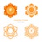 Svadhishthana, sacral chakra symbol. Colorful mandala. Vector illustration