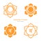 Svadhishthana, sacral chakra symbol. Colorful mandala. Vector illustration