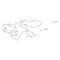 Svalbard islands - solid black outline border map of country area. Simple flat vector illustration