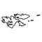 Svalbard islands - solid black outline border map of country area. Simple flat vector illustration