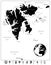 Svalbard Map Black Color and Flat Icons