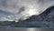 Svalbard. Spitsbergen. The nature of the Arctic with mountains, icebergs and glaciers.