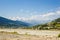 Svan towers in Mestia village in Caucasus mountains