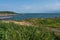 Svaneke, Bornholm / Denmark - July 29 2019: View out over the sea shore of Baltic Sea in Bornholm