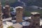 Svaneti, Georgia. Ancient village Ushguli in Caucasian mountains. Svan towers in Mestia region