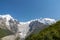 Svaneti - Panoramic view on Adishi Glacier, located in Greater Caucasus Mountain Range in Georgia.