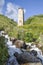 Svaneti tower in Adishi in Caucasus mountains , Georgia