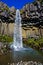 Svartifoss and rainbow.