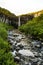 Svartifoss waterfall from above, with basalt columns, Iceland in