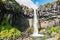 Svartifoss waterfall with basalt columns.