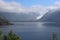 Svartisen glacier with rising clouds in Norway