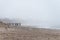 Sventoji Beach Pier Ruin Small Waves Blue Sky