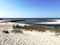 Sventoji river mouth at the Baltic sea beach