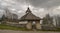 Sveta Katarina church over Zasip village in spring morning in Slovenia