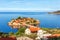 Sveti Stefan island, wonderful view, Budva riviera, Montenegro