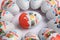 Sveti Vlas, Bulgaria - June 26, 2023: Kinder Surprise Eggs on white background, closeup