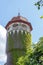 Svetlogorsk-Russia-June 26, 2020: old water tower in Svetlogorsk