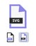 Svg file flat vector icon. Symbol of svg xml based vector image format for web icons, interactive graphic, webdesign and animation