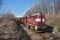 Svitavy, Czech Republic - 2.4.2019: Freight train in the landscape, Czech Railways