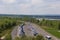 Sviyazhsk, Tatarstan / Russia - 22 august 2019: View of tourist cars from the hill