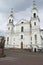 Svyato-Uspensky Cathedral and the monument to Patriarch Alexy II