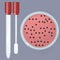 Swab test and Salmonella colture on petri