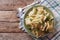 Swabian cuisine: dumplings stuffed with meat and spinach closeup