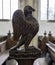 SWAFFHAM, UNITED KINGDOM - Aug 06, 2019: A beautiful and intricate bird carving