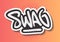 Swag Label Sign Logo Hand Drawn Brush Lettering Calligraphy Type Design Graffiti Tag Style Vector Graphic