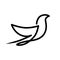 Swallow bird icon illustration line art