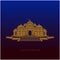 Swaminarayan Akshardham temple vector icon. Akshardham mandir.