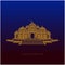 Swaminarayan Akshardham temple vector icon. Akshardham mandir, Delhi