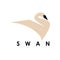 Swan animal logo design vector