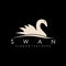 Swan animal logo design vector