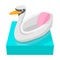 Swan children carousel cartoon icon