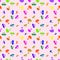 Swan colorfull bright seamless pattern