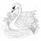 Swan Coloring Pages: Beautiful Swan Outlines For Children\\\'s Coloring Book