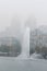 Swan fountain in Dnepropetrovsk. Vertical