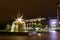 Swan Fountain by night