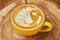 Swan latte art.