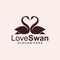 swan love logo design