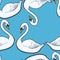 Swan seamless pattern