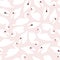 Swan seamless pattern on pink background