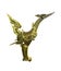 Swan statue style Thai art isolated