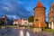 Swan tower in old town of Gdansk