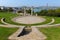 Swanage Dorset England UK Prince Albert Gardens with amphitheatre and view over town